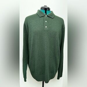 J. Crew Rugged Merino wool blend polo sweater Men’s Size L